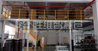 一款空間利用好,承重強的鋼平臺,大大提升箱包制造企業的倉儲利用率